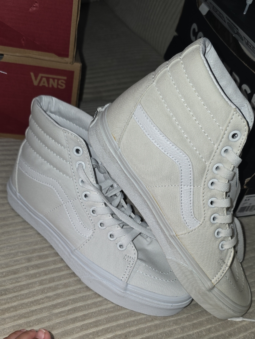 Vans High-Top Sneakers in Off-White Canvas